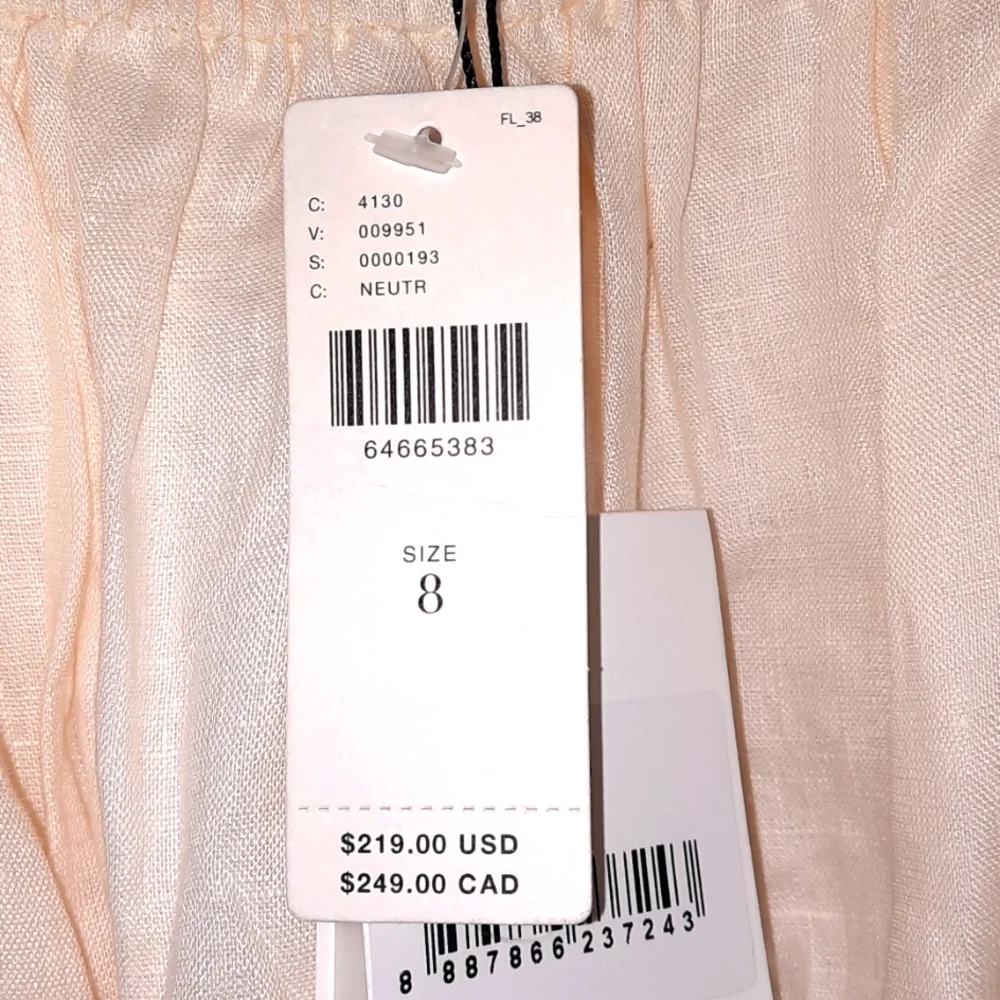 ANTHROPOLOGIE FAITHFULL THE BRAND Linen Cutout Mini Dress Shell Festival M 8 - Picture 6 of 7